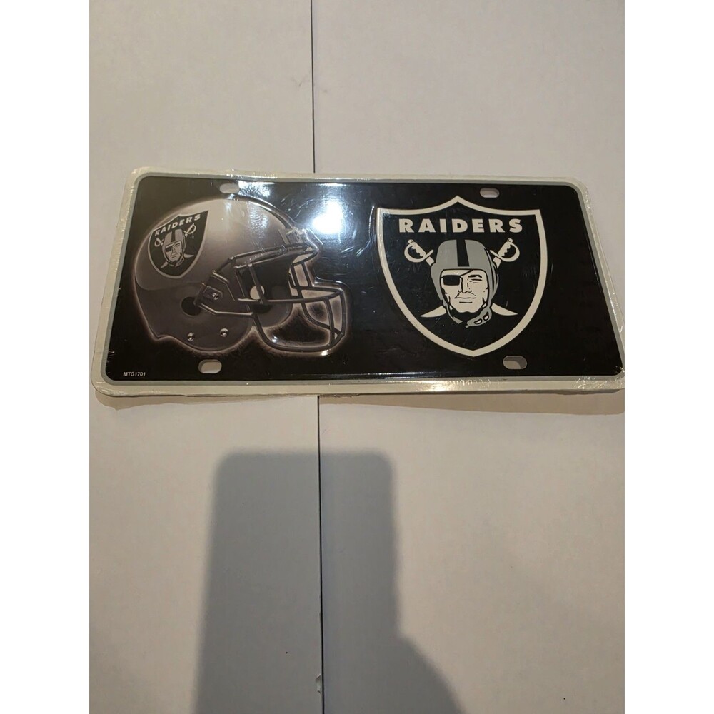 New RAIDERS NFL Premium Metal Tag Aluminum License Plate Football 12 x 6